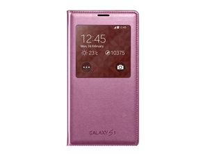 三星Galaxy S5原装炫彩智能保护套 柔光粉，时尚与实用兼具的经典配件